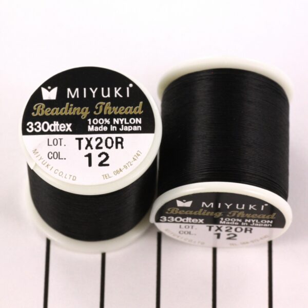 Fir de Ata Miyuki 50 m - Negru