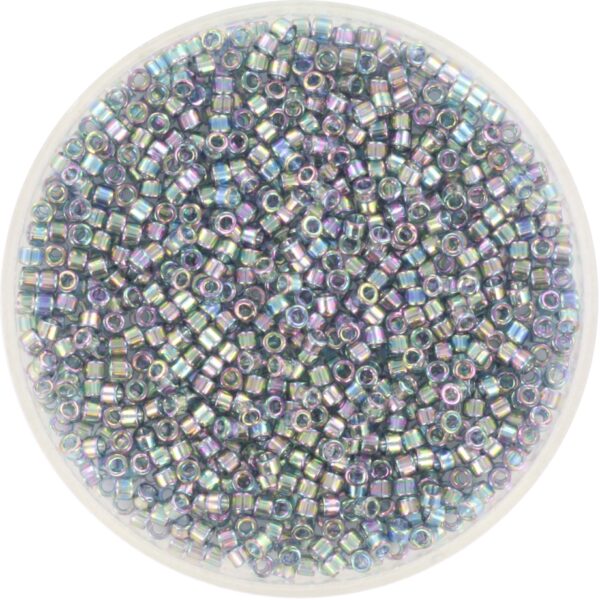 Miyuki Delica 11/0 DB0111 - Gold Luster Transparent Blue Gray Rainbow