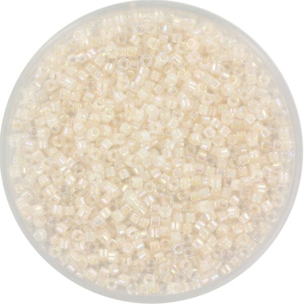 Miyuki Delica 11/0 DB0052 - Pale Peach Lined Crystal AB