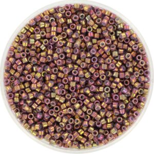 Miyuki Delica 11/0 DB1010 - Metallic Iris Earth Batik Gold