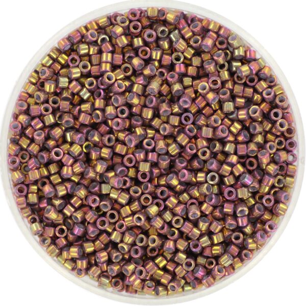 Miyuki Delica 11/0 DB1010 - Metallic Iris Earth Batik Gold