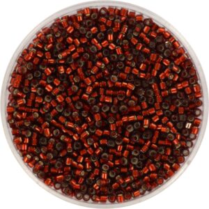 Miyuki Delica 11/0 DB1202 - Silverlined Dark Cranberry