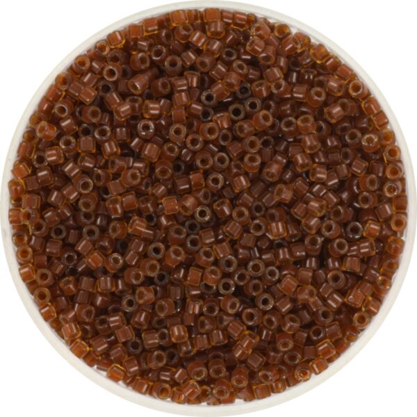 Miyuki Delica 11/0 DB1393 - Dark Topaz Lined Amber