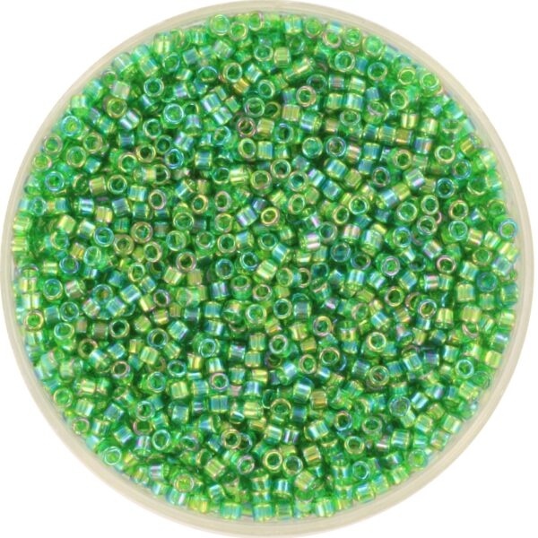 Miyuki Delica 11/0 DB0152 - Transparent AB Green