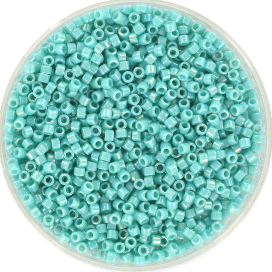 Miyuki Delica 11/0 DB0166 - Opaque AB Turquoise Green