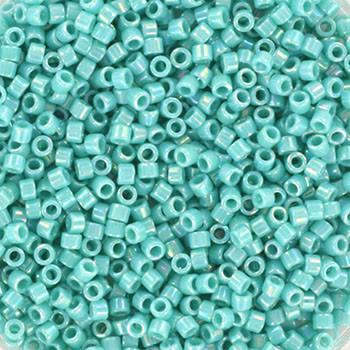 Miyuki Delica 11/0 DB0166 - Opaque AB Turquoise Green - imagine 2