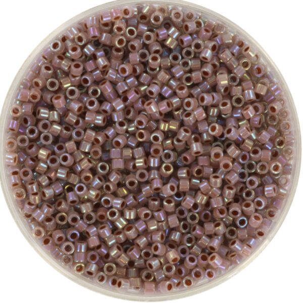 Miyuki Delica 11/0 DB1749 - Cocoa Lined AB Opal