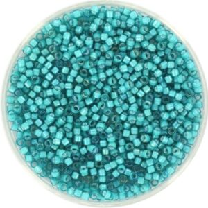 Miyuki Delica 11/0 DB1782 - White Lined AB Teal
