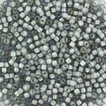 Miyuki Delica 11/0 DB1793 - White Lined AB Gray - imagine 2