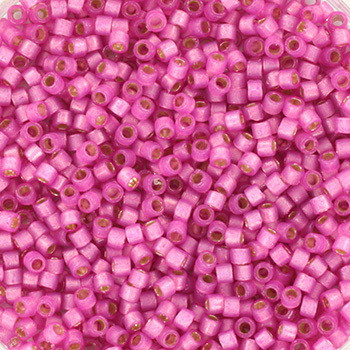 Miyuki Delica 11/0 DB2174 - Duracoat SF Silverlined Dyed Pink Parfai - imagine 2