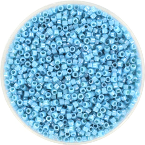 Miyuki Delica 11/0 DB0218 - Opaque Luster Medium Turquoise Blue