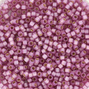 Miyuki Delica 11/0 DB2180 - Duracoat SF Silverlined Dyed Orchid - imagine 2