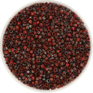 Miyuki Delica 11/0 DB2263 - Opaque Picasso Red