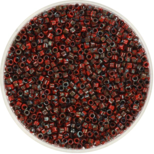 Miyuki Delica 11/0 DB2263 - Opaque Picasso Red