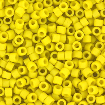 Miyuki Delica 11/0 DB2283 - Opaque Glazed Frosted Yellow - imagine 2