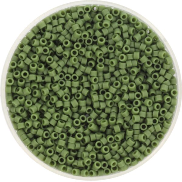 Miyuki Delica 11/0 DB2291 - Opaque Glazed Frosted Dark Green