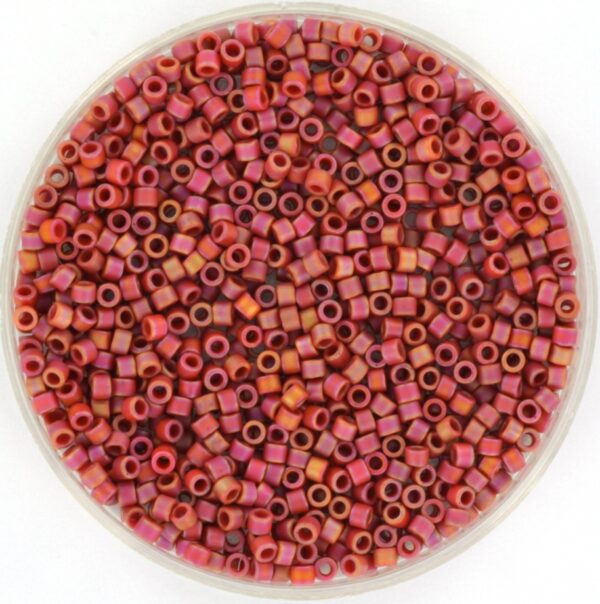 Miyuki Delica 11/0 DB2306 - Opaque Glazed Frosted Rainbow Cardinal