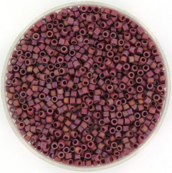 Miyuki Delica 11/0 DB2308 - Opaque Glazed Frosted Rainbow Dark Red