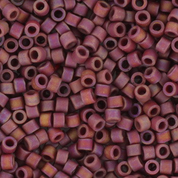 Miyuki Delica 11/0 DB2308 - Opaque Glazed Frosted Rainbow Dark Red - imagine 2
