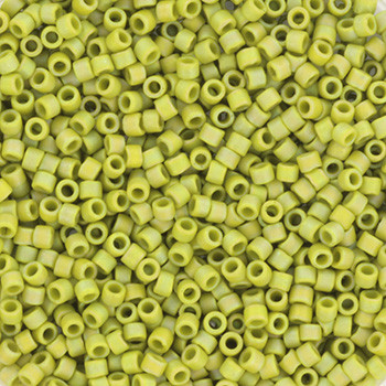 Miyuki Delica 11/0 DB2309 - Opaque Glazed Frosted Rainbow Olive - imagine 2