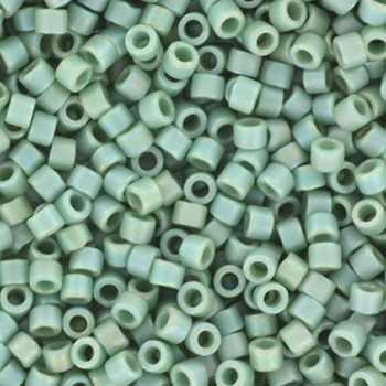 Miyuki Delica 11/0 DB2313 - Opaque Glazed Frosted Rainbow Celadon - imagine 2