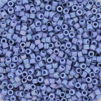 Miyuki Delica 11/0 DB2318 - Opaque Glazed Frosted Rainbow Soft Blue - imagine 2