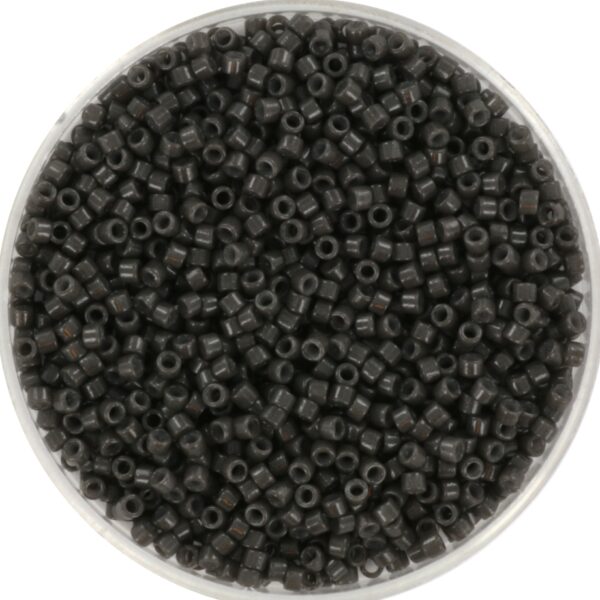 Miyuki Delica 11/0 DB2368 - Duracoat Opaque Dyed Charcoal Grey