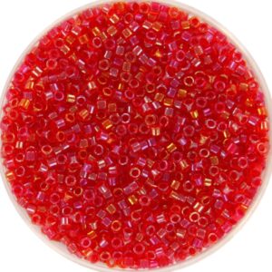 Miyuki Delica 11/0 DB2374 - Fancy Lined Scarlet