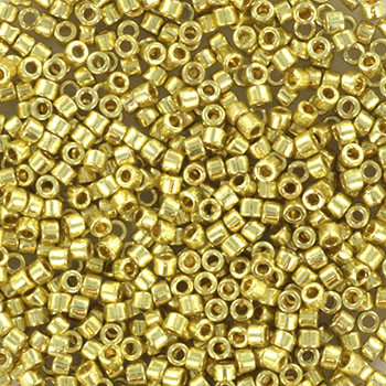 Miyuki Delica 11/0 DB2502 - Duracoat Galvanized Pale Soft Gold - imagine 2