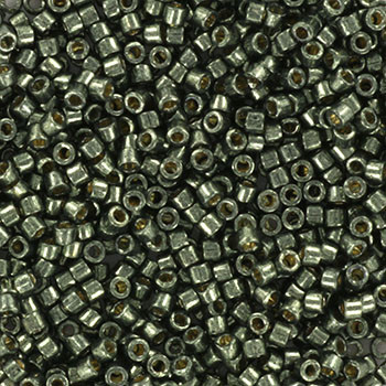Miyuki Delica 11/0 DB2512 - Duracoat Galvanized Steel Green - imagine 2