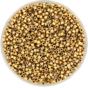 Miyuki Delica 11/0 DB0334 - Plated 24kt Matte Gold Light