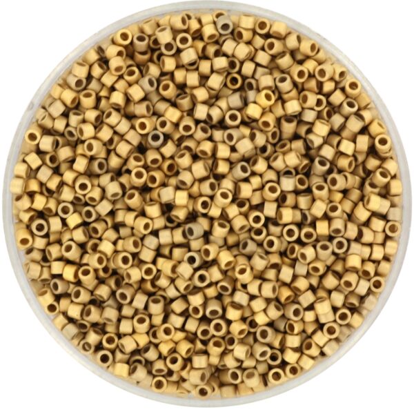 Miyuki Delica 11/0 DB0334 - Plated 24kt Matte Gold Light