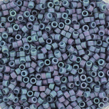 Miyuki Delica 11/0 DB0376 - Metallic Matte Luster Steel Blue - imagine 2