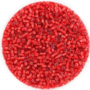 Miyuki Delica 11/0 DB0602 - Silverlined Dyed Red