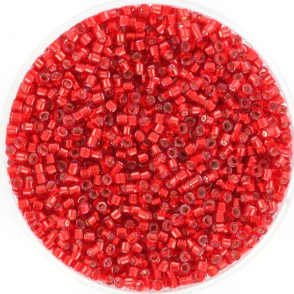 Miyuki Delica 11/0 DB0602 - Silverlined Dyed Red