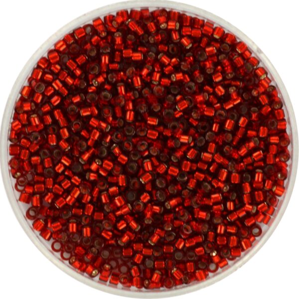 Miyuki Delica 11/0 DB0603 - Silverlined Dyed Brick Red