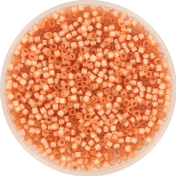 Miyuki Delica 11/0 DB0622 - Silverlined Dyed Peach Alabaster