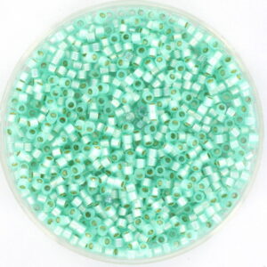 Miyuki Delica 11/0 DB0626 - Silverlined Dyed Light Aqua Green Alabaster