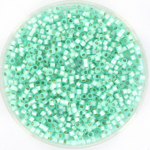 Miyuki Delica 11/0 DB0626 - Silverlined Dyed Light Aqua Green Alabaster