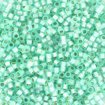Miyuki Delica 11/0 DB0626 - Silverlined Dyed Light Aqua Green Alabaster - imagine 2
