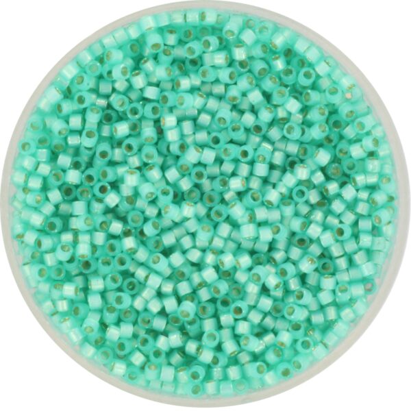 Miyuki Delica 11/0 DB0627 - Silverlined Dyed Alabaster Aqua Green