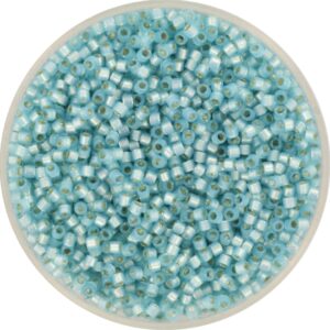 Miyuki Delica 11/0 DB0628 - Silverlined Dyed Alabaster Aqua