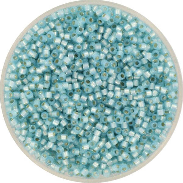 Miyuki Delica 11/0 DB0628 - Silverlined Dyed Alabaster Aqua