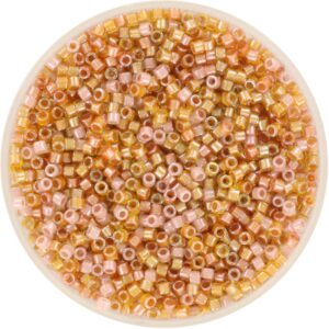 Miyuki Delica 11/0 DB0987 - Sparkling Lined Golden Peach Mix