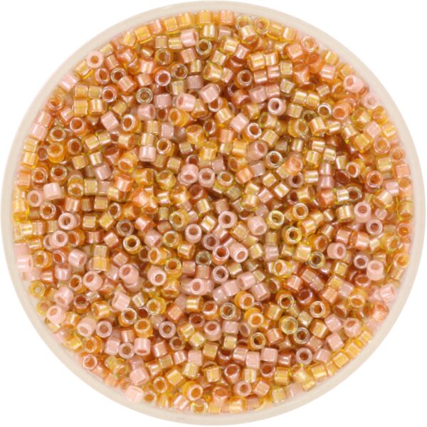 Miyuki Delica 11/0 DB0987 - Sparkling Lined Golden Peach Mix