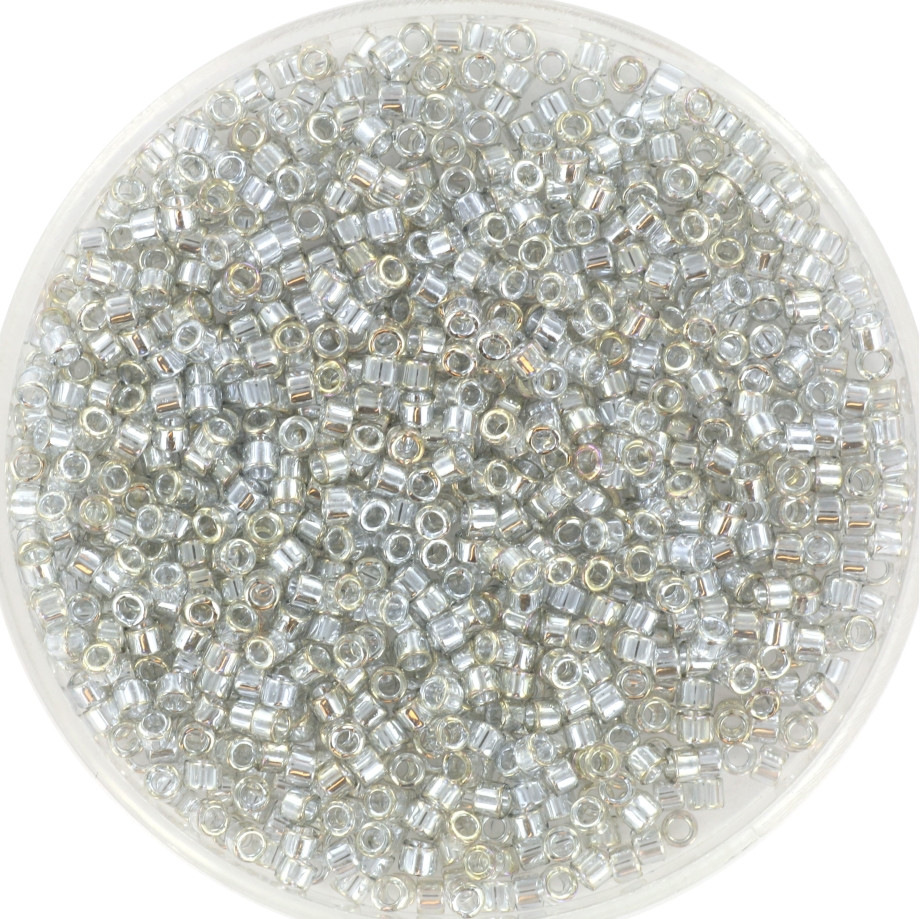 Miyuki Delica 11/0 DB0114 - Transparant Luster Silver Gray Gold