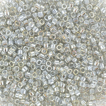 Miyuki Delica 11/0 DB0114 - Transparant Luster Silver Gray Gold - imagine 2