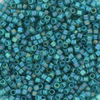 Miyuki Delica 11/0 DB1283 - Transparant Matte AB Caribbean Teal - imagine 2