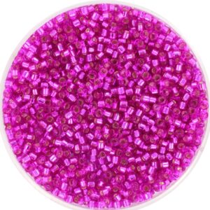 Miyuki Delica 11/0 DB1340 - Silverlined Dyed Fuchsia