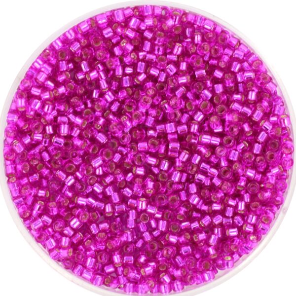 Miyuki Delica 11/0 DB1340 - Silverlined Dyed Fuchsia
